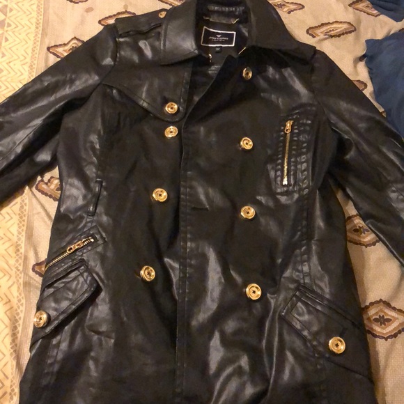 Leather long coat - Picture 1 of 3